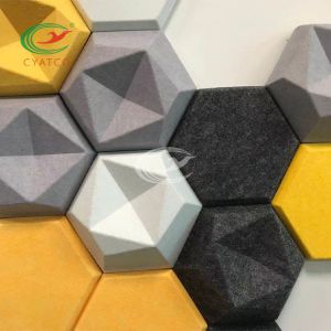 Lightweight 3D Hexagon Acoustic Panels Fireproof Polyester Fiber