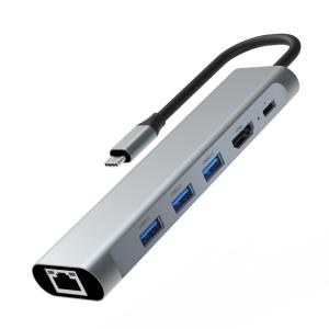 Cheap Multi Function 6 In 1 Usb Hub Adapter For MacBook Pro Windows Laptops for sale