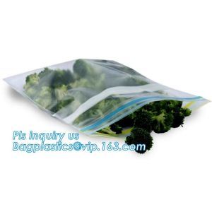 Double track zip loc bag made from food grade material for apple packing, double