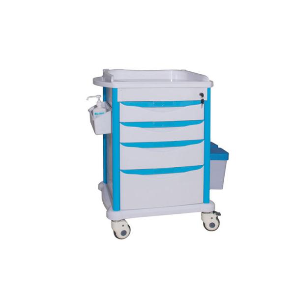 Quality Medication Medical Trolleys Abs Plastic Top Board Protruding Edge For Resuscitation wholesale