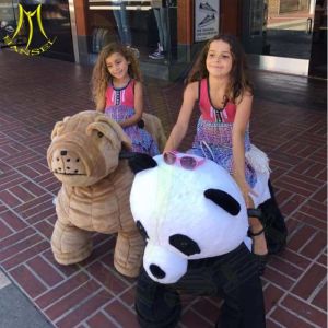 Hansel amusement park electric walking robot ride on plush animals