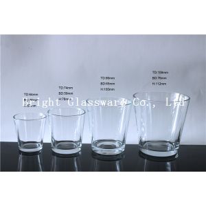 Cheap Custom different size Glass Candle Holder With cheap price for sale