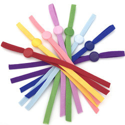 12cm length 5mm flat adjustable elastic band with buckle earloop cord for