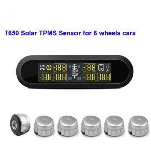 Solar Tire Pressure TPMS Monitoring system Sensor for 6 wheels Caravan Car with