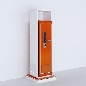 China Luxury Led Light Wooden Door Lock Display Stand / Retail Wall Fixtures Paint Spraying on sale