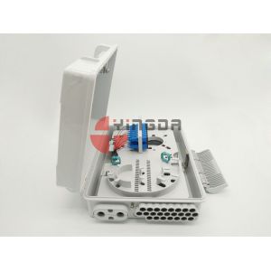 China 24 Ports Fiber Access Terminal Box with SC/UPC adapter Pigtails , 1*8 1*16 Splitter Distribution Box White on sale