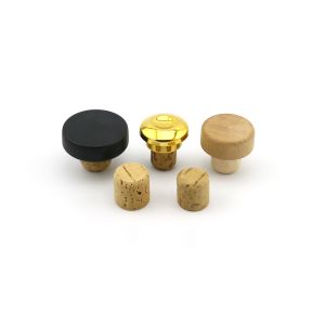 Factory wholesale Wooden Top Wine Bottle Synthetic Cork Stopper Cork Polymer