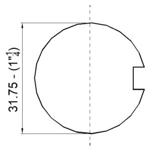 Galvanized Solid Shaft 1 1/4”