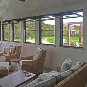 Horizontal Opening Tempered Glass Aluminum Bifold Windows With Triplex Glass