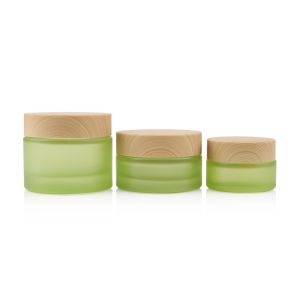 50g Cosmetic Packaging Container With Bamboo Lids RoHS SGS