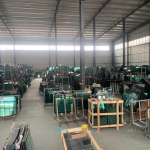 T396404 HITACHI Excavator Cab Front Down Position B Tempered Glass