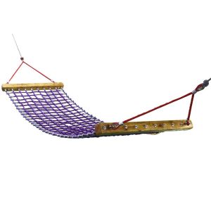 Outdoor Tree Swing 4 Strand Polyester Combination Rope Hammock 1.5*0.8m