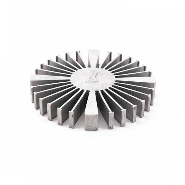 Quality Cylindrical Round Shape Aluminum Extrusion Heat Sink Profiles 6063 T5 Alloy wholesale