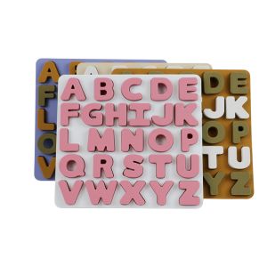 Letters Alphabet Puzzles For Preschool Food Grade BPA Free Silicone Material
