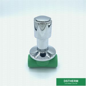 Middle Weight Type Plastic PPR Stop Valve Round Handle For Cold Hot Water