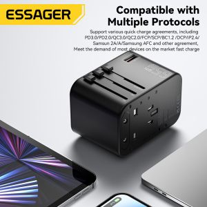 ESSAGER JY-309 Series 65W Universal Plug USB C PD Charger