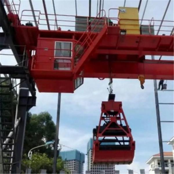 Quality 10T A6 Double Girder Mobile Bridge Crane 40m / Min With Grab Hook wholesale