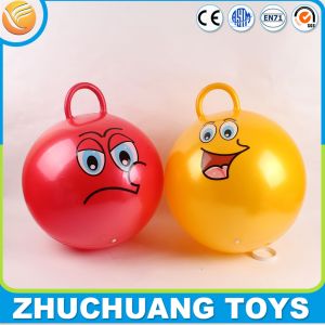 Cheap kids emoji logo cheap round hopper bungee ball toy for sale