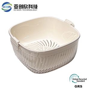 White Plastic Injection Molding Assembly drainage basket