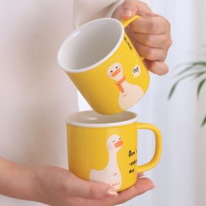 Yellow Duck Ceramic Mug with USB Heating Base