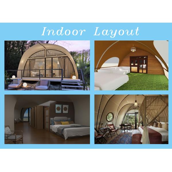 6x10m Cocoon Shape Outdoor Glamping Tent With Full Decoration