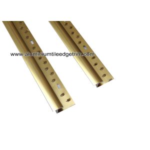 Versatile Shiny Gold Aluminum Carpet Trim For Ceramic Tile To Carpet Transition