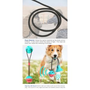 Durable TPR Pet Chew Toy with Suction Cup - Interactive Dog Treat Dispensing