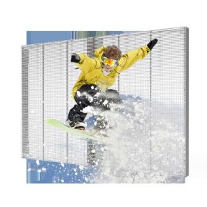 Cheap 32768dots/Sqm Flexible Transparent LED Window Display Screen For Advertising for sale