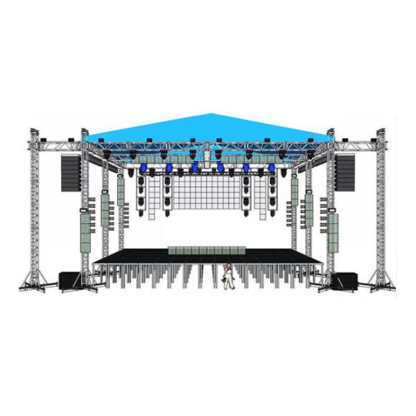 Quality Aluminum Concert Curved Canopy Stage Lighting Truss Roof System wholesale