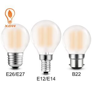 G45 Frosted LED Filament Bulb E12 E14 E26 E27 B22 Decorative Globe LED Bulbs