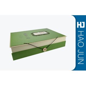 Green Cardboard Gift Boxes With Botton , Luxury Packaging Boxes Matt Silk