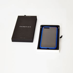Customized Logo Black Cardboard Mobile Phone Case Packaging Drawer Box