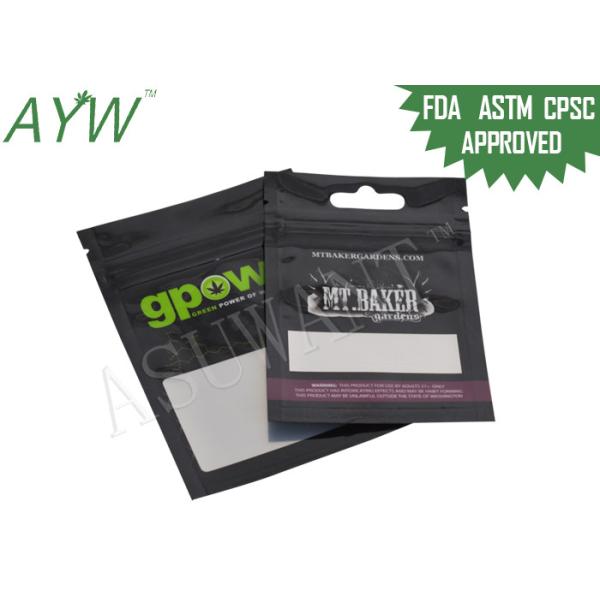 Quality Resealable Smell Proof Zipper Bags Biodegradable For Marijuana Medication wholesale