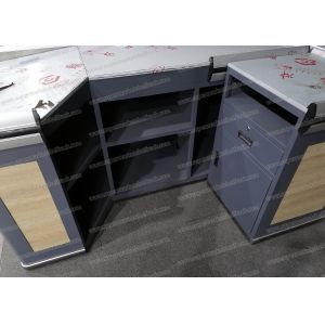 180CM SS Cash Register Display Supermarket Checkout Counter 33in With Conveyor