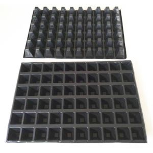 flower and tree seedlings growing plastic containers for outdoor planter