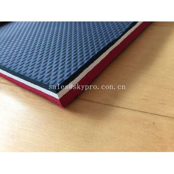 Quality Colorful Embossed Rubber Soling Sheet With SCR Neoprene Fabric , Elliptic Pattern wholesale