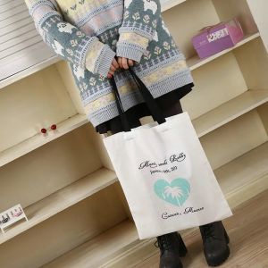 Beautiful Reusable Cotton Canvas Tote Bags For Ladies Customized Size