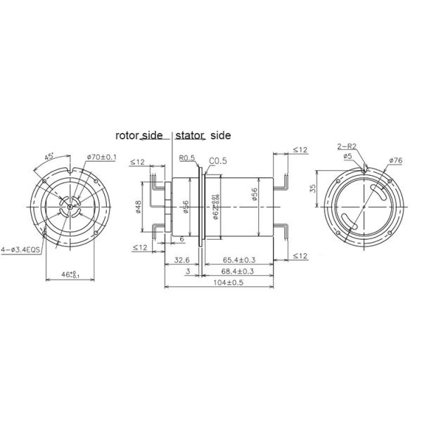 100M Ethernet Slip Ring Swivels Aluminum Alloy Housing Combined Power And Signal