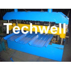 Cheap Steel Metal Roof Panel Roll Forming Machine, Roof Panel Roll Former With 5 Ton Decoiler for sale