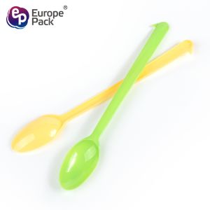 Take away disposable plastic long spoon for smoothie for party