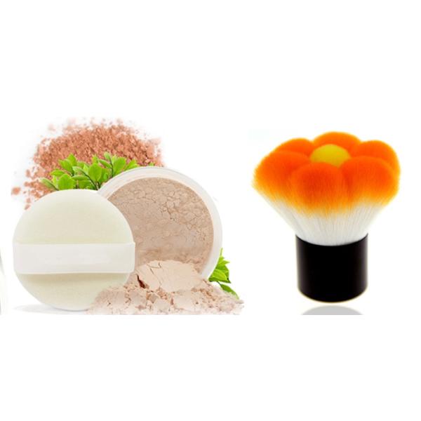 Natural t Kabuki Makeup Brush Bristles With Gloss Black Handle For Face