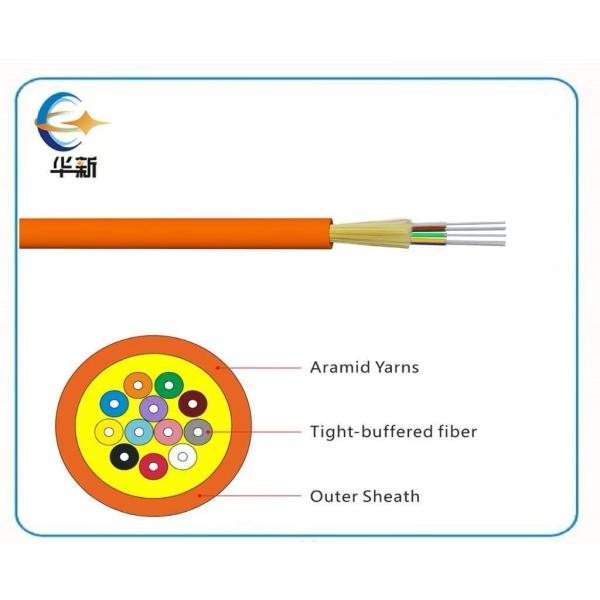 GJFJV Tight Buffer Multicore Fibre Optic Cable PVC/LSZH Jacket High Strength