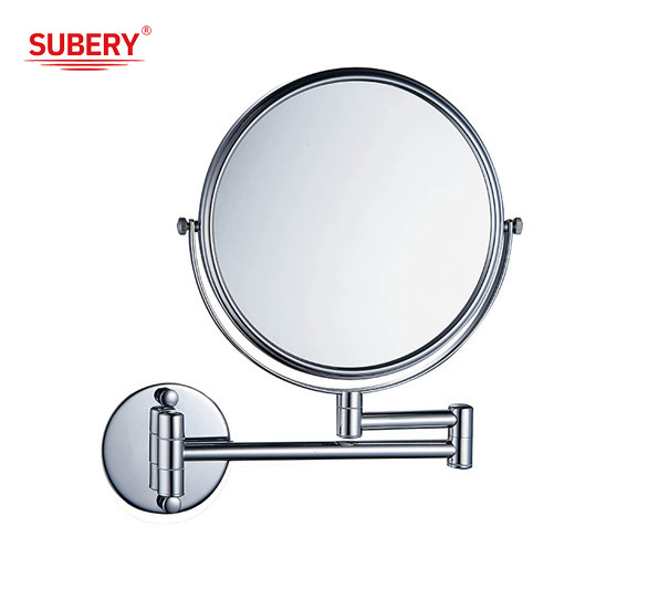 Quality Modern Classical Round Brass Mirror Bathroom Simple 8" Wall Mounted Led Without Led Hotel Project wholesale