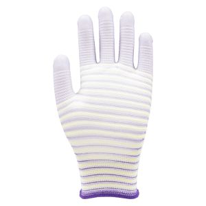 NBW-PT303 Zebra Pattern PU Palm Gloves 13 Gauge Protection