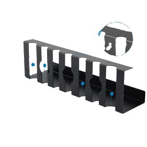 Maximize Space with Perforated Computer Desk Cable Management Rack Tray