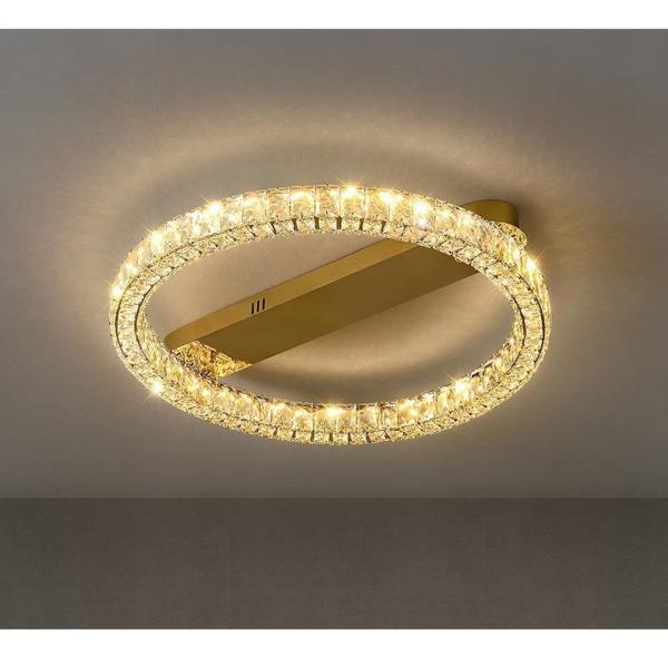 Luxury Ring Ceiling Lamp Modern Bedroom Living Room Crystal Ceiling Lamp(WH-CA-100)