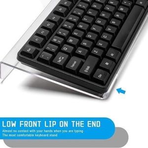 Clear Acrylic Keyboard Stand For Office or Computer Game Use or Study Use at