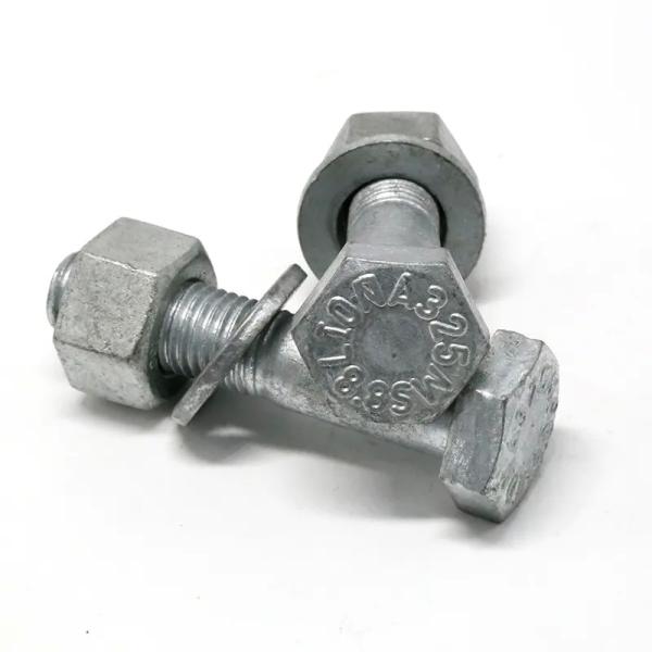 Hex Head Half Thread Bolt Grade 8.8 10.9 ASTM A325 Hex Bolt And Nuts Hot Dip