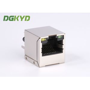 Custom 180 Degree Top Entry EMI 8P8C RJ45 Jack Cat 5 Ethernet Connector With POE