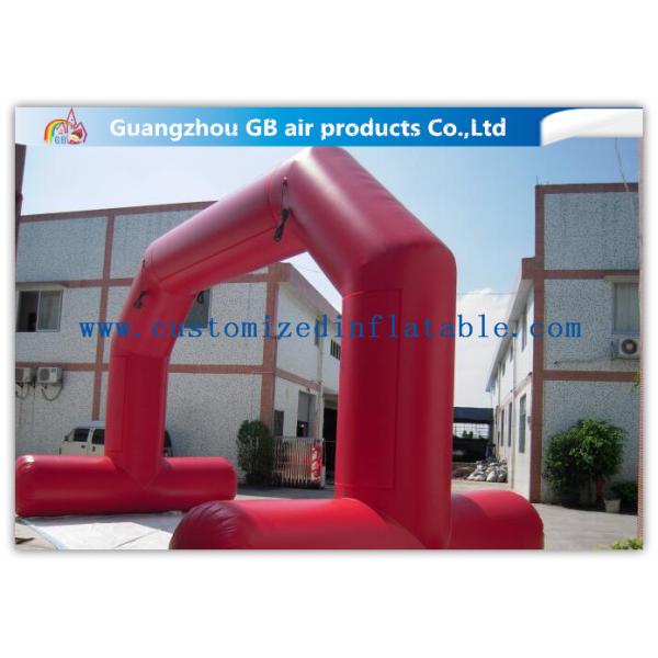 Yellow Inflatable Finish Arch With Blower 0.6mm PVC Tarpaulin